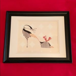 Fashionable high heeled shoe wall decor